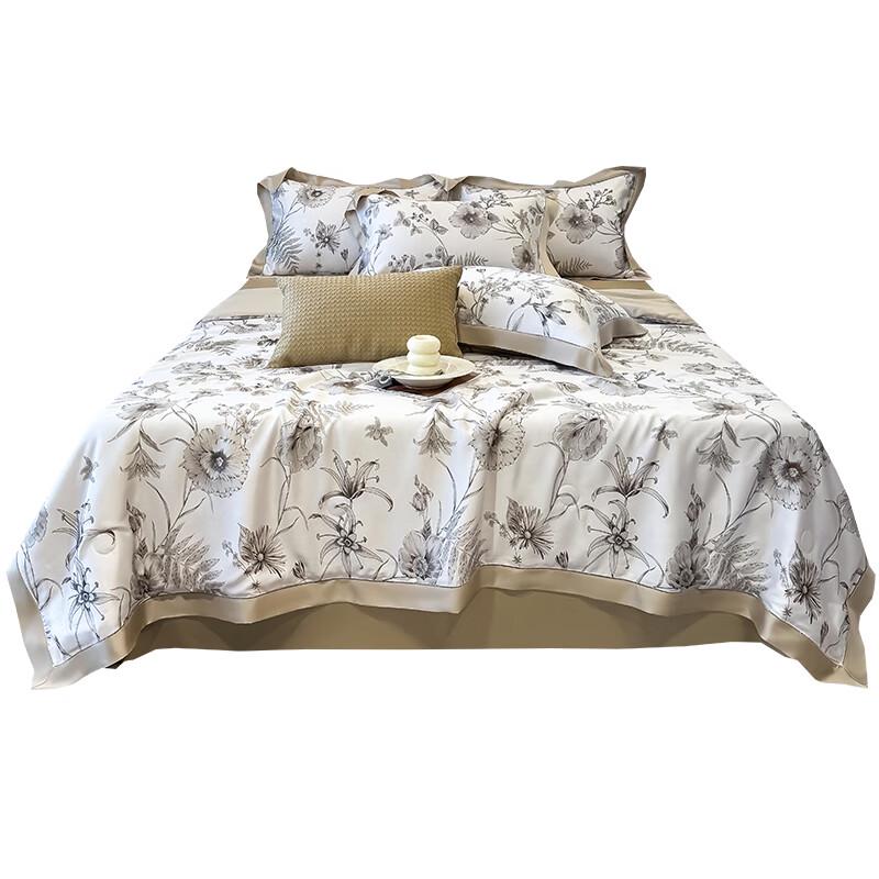 

LENGARY 60-Count Tencel Printed Summer Quilt