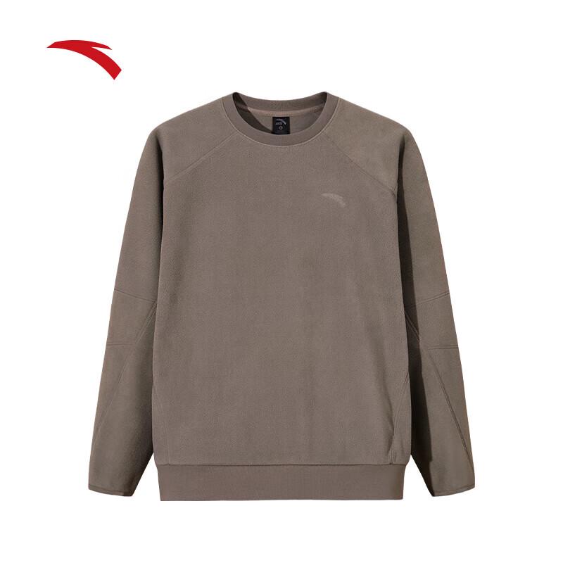 Anta Men's Winter Warm Fleece-Lined Pullover Sweatshirt