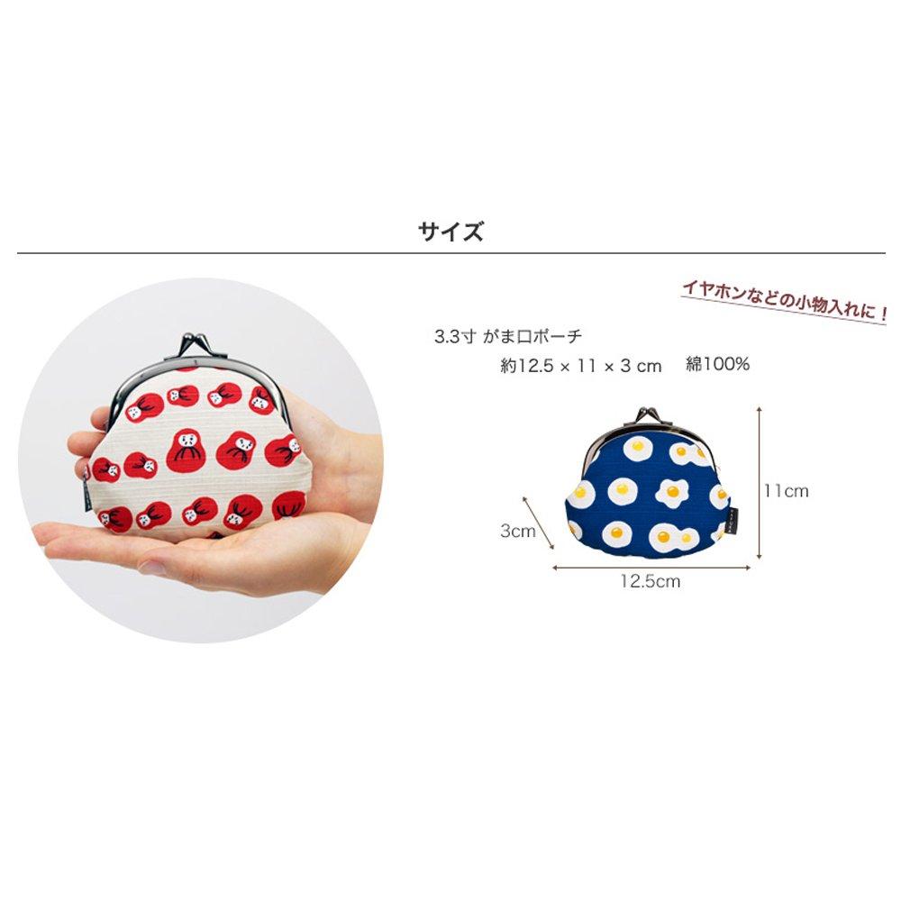 Wabunka Furoshiki Japanese Accessory Clasp Pouch Tomato Dot (3.3 inches, Pattern)