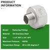  Industrial Grade Stainless Steel NPT Fitting 1.2 Inch to 3/4 Pipe Connection