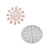 Artistic Snowflake Pendant Silicones Molds For Kids Christmas Party Activity Detailed Edges Definition
