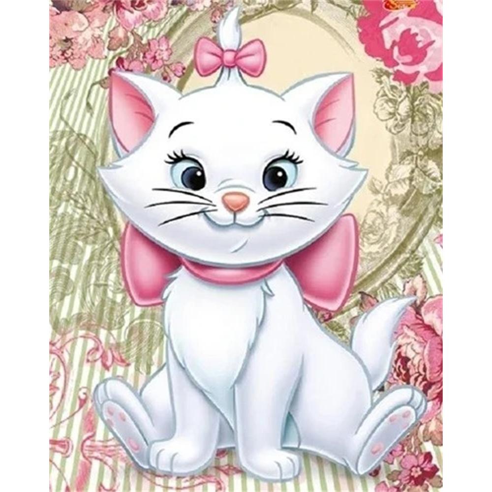 

Disney Diamond Painting The Adventures of The Cat Mary Theme Illustration 5D Cross Stitch Hanging Print 5D Puzzle Mosaic Embroidery Home Decor Round 20x30cm
