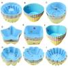Práctico no pegajoso DIY 9 estilos reutilizables escuchar moldes para muffins para hornear en casa molde para hornear