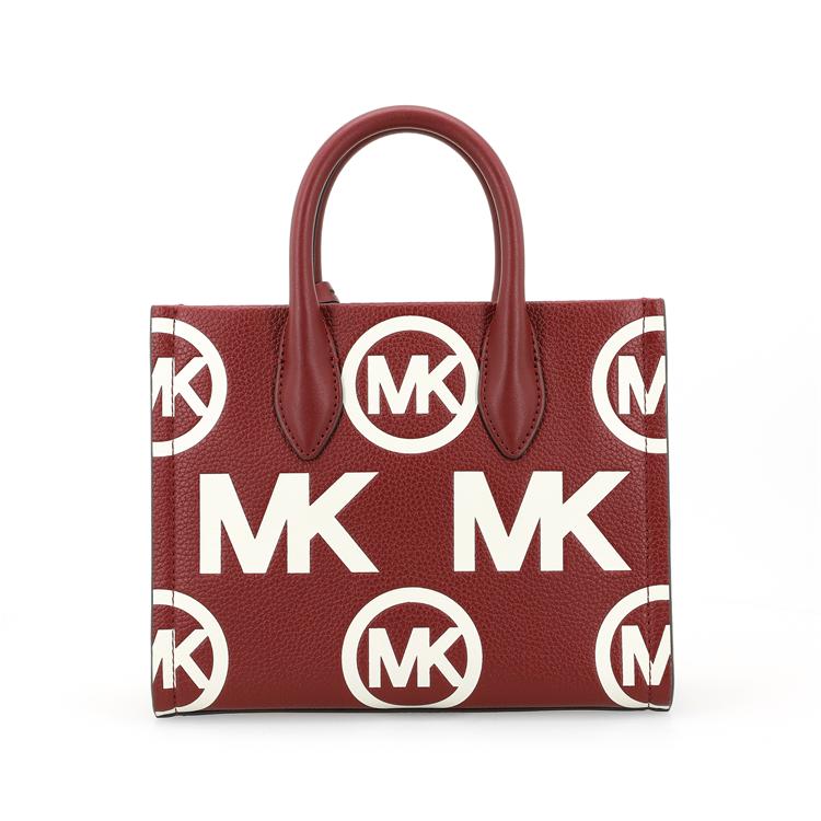 New MICHAEL KORS Mirella Leather Tote Bag, Shopping Bag, Handbag, Shoulder Bag, Crossbody Bag Small Women's Burgundy 35F3G7ZC5L-686
