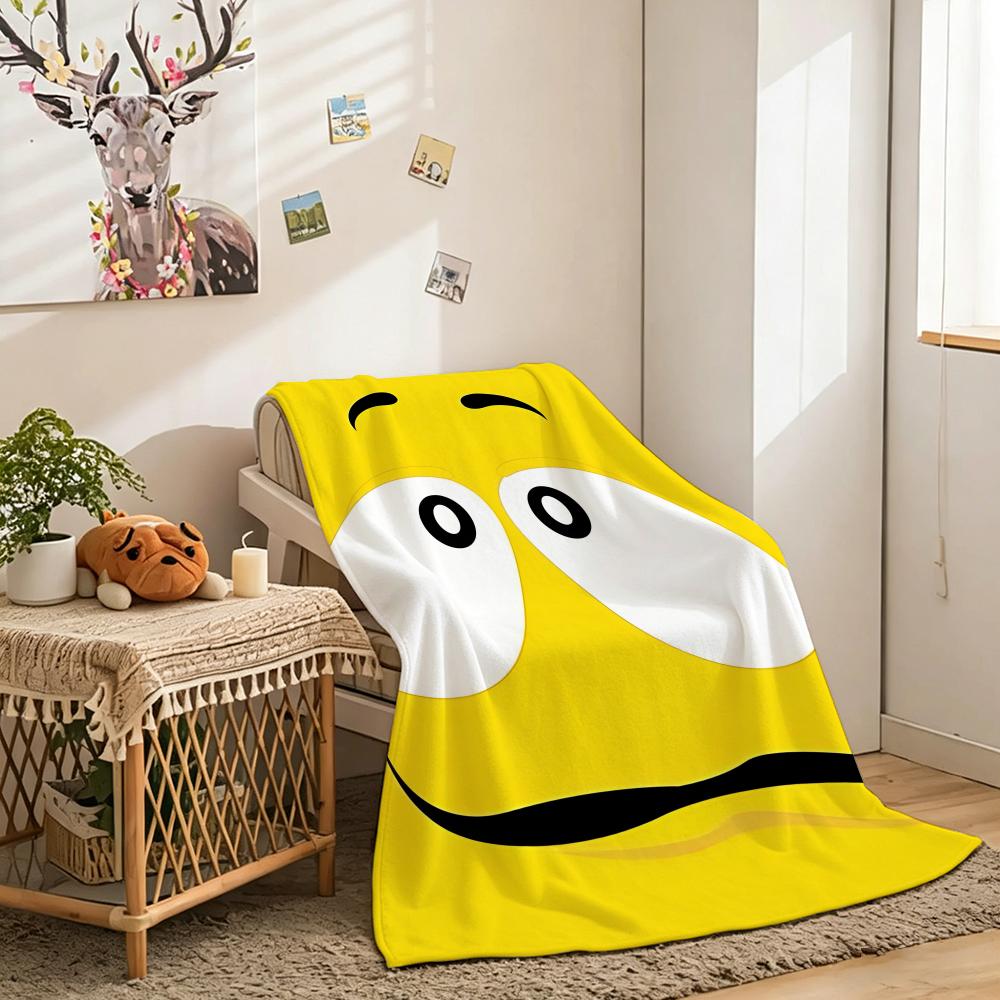 M&M's Throw Lightweight 240g Flannel Blanket Soft Skin-friendly for Summer Cooling