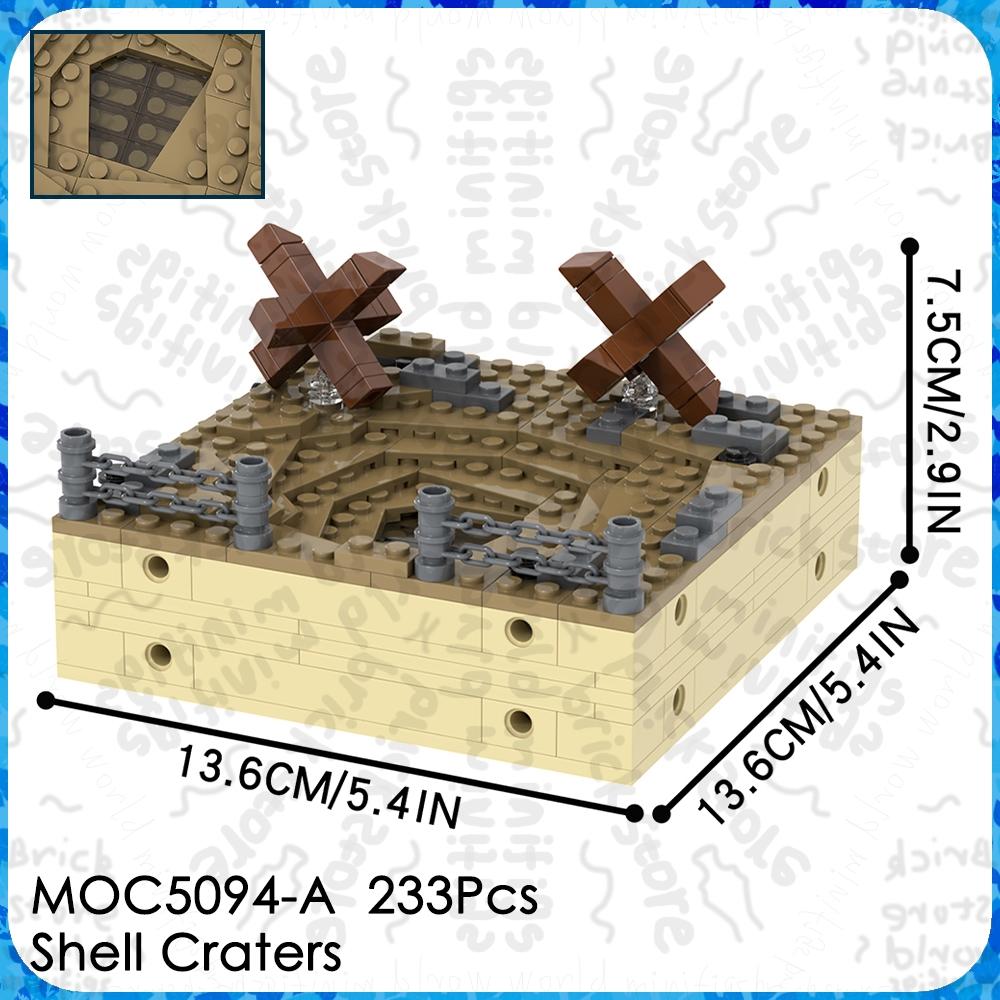 MOOXI Battlefield Bricks WW1 WW2 Military War Arsenal Compatible Figure Building Blocks Adult MOC5094 Set Gift Toys For Children