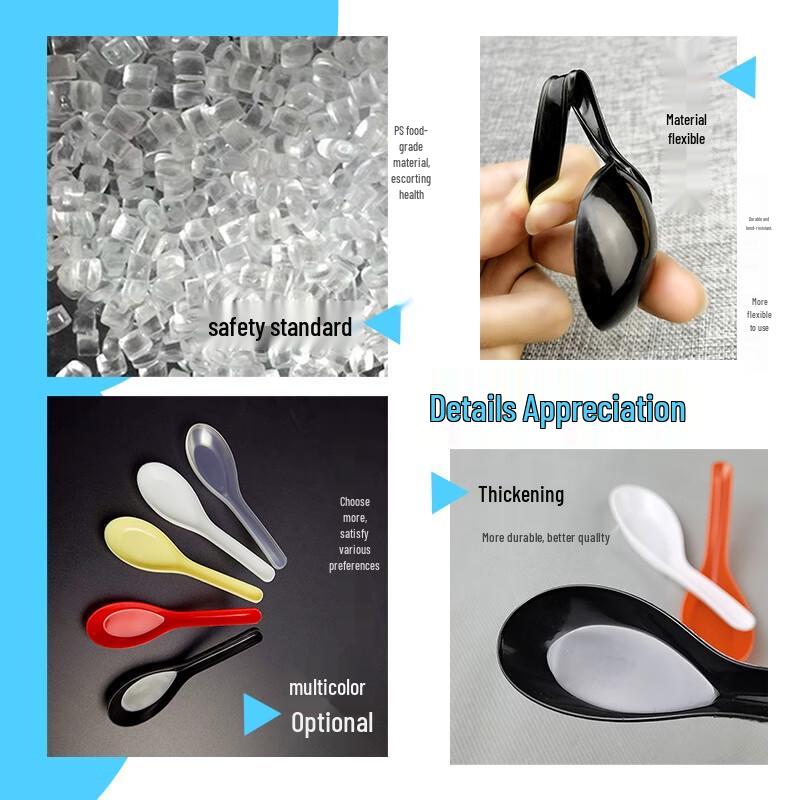 Individually Wrapped Disposable Plastic Spoons