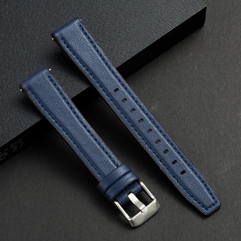 

10 мм 12 мм 14 мм 16 мм силиконовый ремешок для часов - быстросъемный силиконовый с кожаным ремешком для часов с пряжкой-шпилькой универсальный ремешок для часов 12mm синий