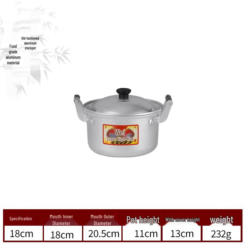 Xiangwei Classic Aluminum Steamer & Soup Pot for Gas Stoves, Thickened for Boiling and Cooking