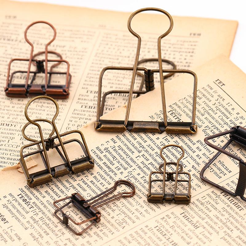 8 Colors 3 Sizes Ins Colors Gold Sliver Rose Green Purple Binder Clips Large Medium Small Office Study Binder Clips