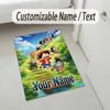 Personalized Crystal Velvet Carpet,One Piece Custom Printed Name, Plush Area Rug For Home Indoor Decor