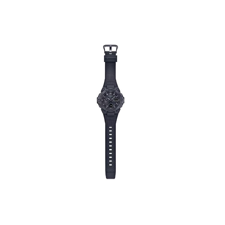 Casio G-Steel Series Round Dual Display 200M Water Resistant Quartz Movement Resin Strap Unisex Watches Black GST-B400BB-1A