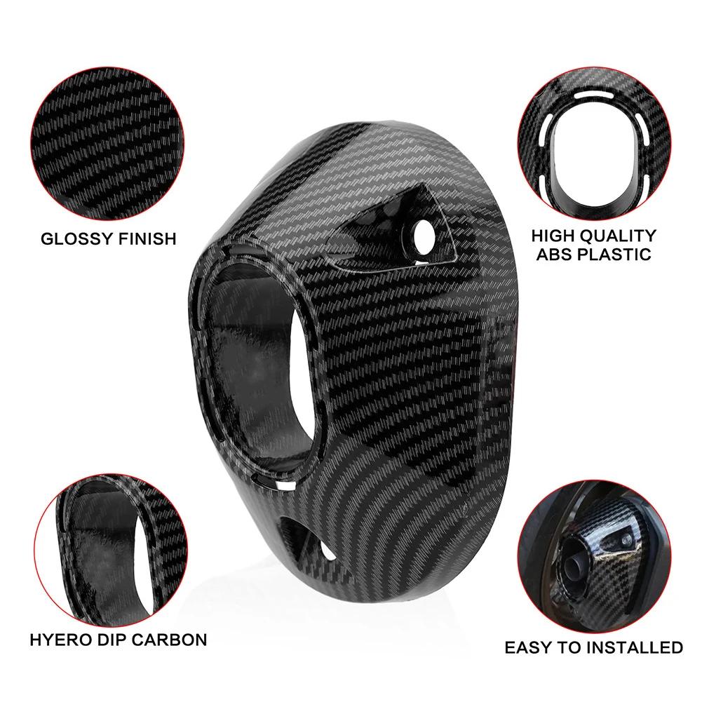 For Honda Click 160 ABS Motorcycle Muffler Cover Imitation Carbon Fiber Exhaust Pipe Protector Rear Cover