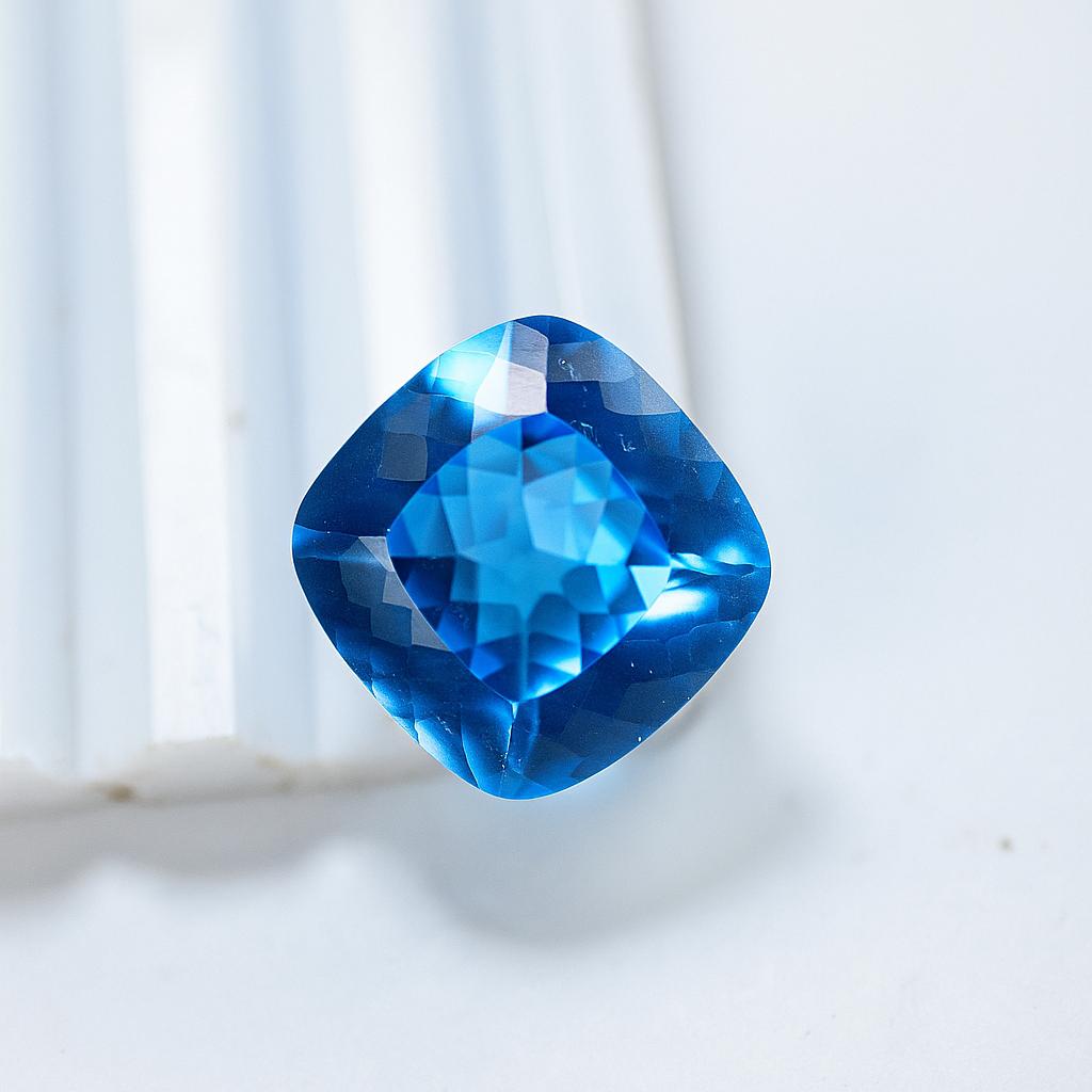 Natural Blue Sapphire Loose Gemstone 11 ct Square Cushion September Birthstone for Gem Collections