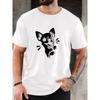 European Sizes Men'S Chihuahua Pattern Summer Casual Short-Sleeve T-Shirt