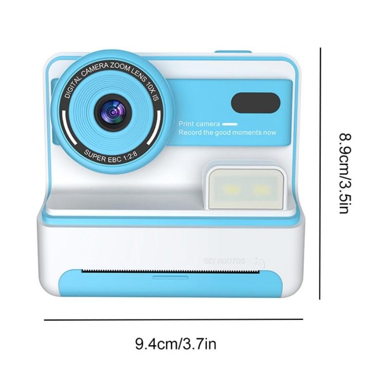 Children's Digital Camera Instantly Print 2.4inch Screen with Stickers & Filters for Photos Taking Video Recording Machine
