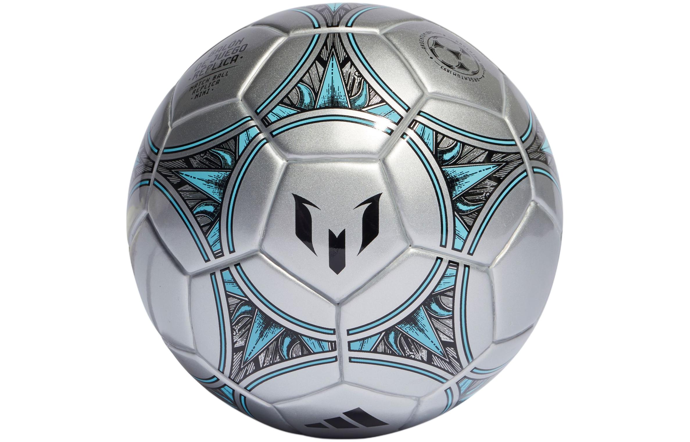 

Adidas Mini Soccer Ball TPU Unisex Metallic Silver No. 1 Black Blessing Blue IA0968 Size 1 Ball