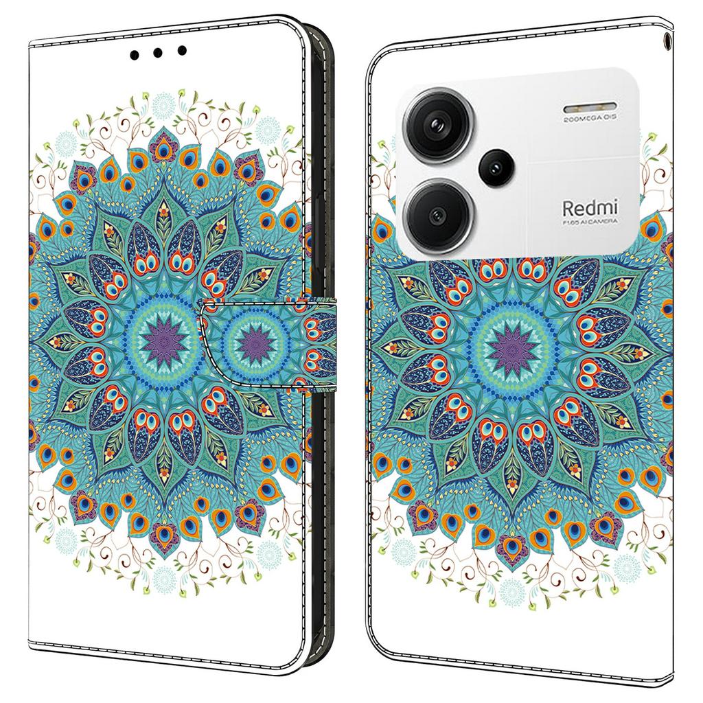 For Xiaomi Redmi Note 13 Pro+ 5G Case Pattern Printing Anti-Drop Leather Flip Wallet Phone Cover
