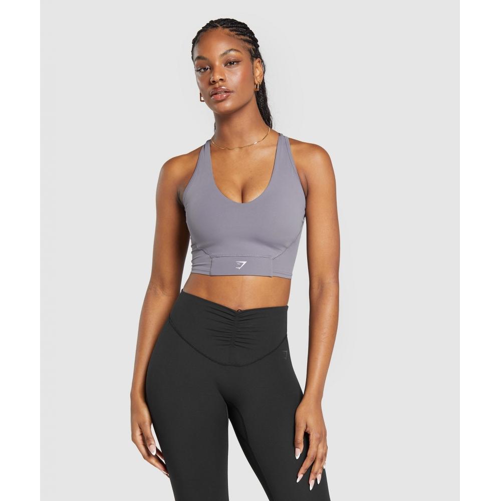 

GYMSHARK Crop Mesh Tank Fog Purple B7A4K PBVM L