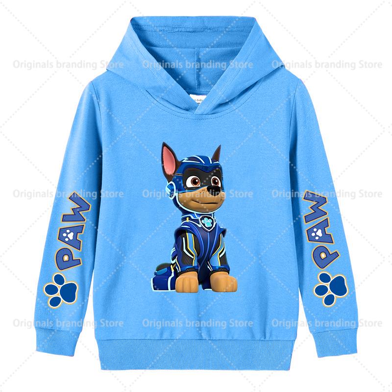 Mikina Paw Patrols pro děti Kawaii Chase Skye Dlouhý rukáv Dívčí Zimní tenká mikina Módní teplý dětský top Dárek