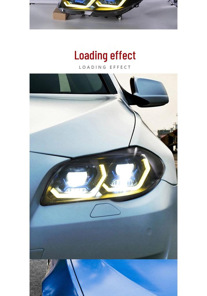 BMW 5 Series (2011-2017) F10/F18 Headlight Assembly with Modified Spoon LED DRLs & Flowing Turn Signals