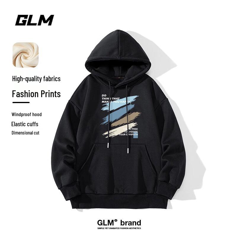 

GLM Men s Trendy Casual Round Neck Hoodie M