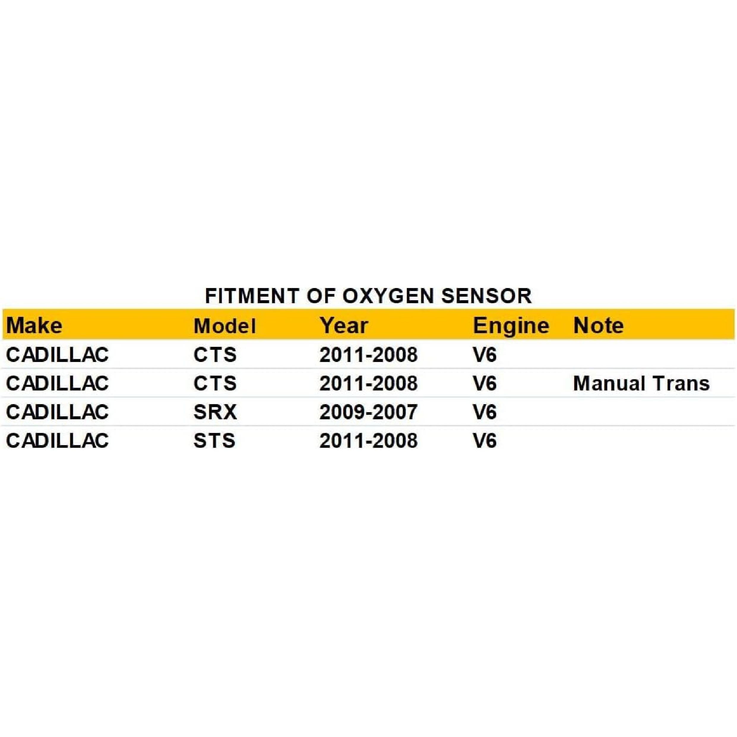 

2 Pairs Upstream and Downstream Oxygen Sensors Compatible with Cadillac Cts 2011-2008,Srx 2009-2007,Sts 2011-2008,Replaces#234-4819 234-4818,Set of