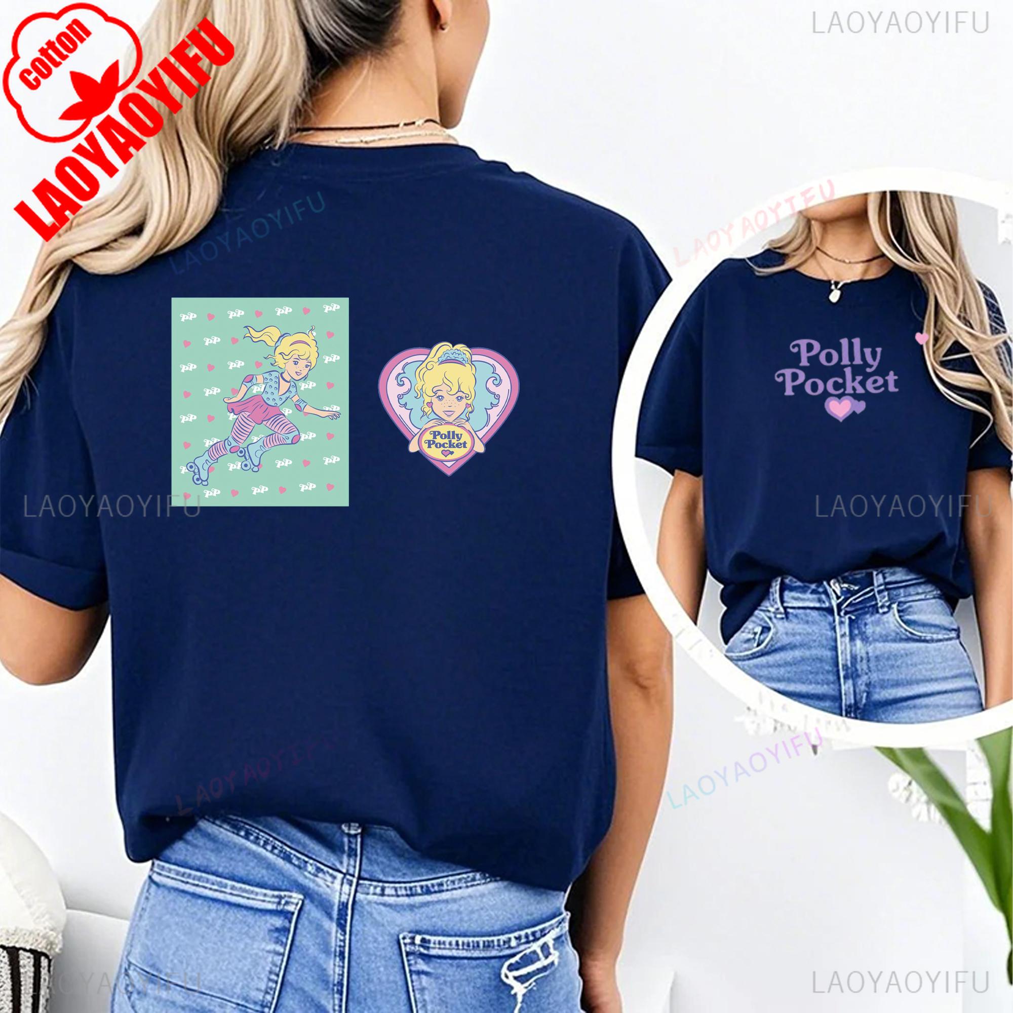 

Polly Pocket Printed T-shirt Cute Polly Pocket Tops Polly Pocket Cartoon T-shirt Fit Sweatshirt for Daily Wear Women T Shirt 4XL