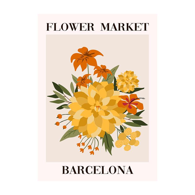 Abstract Flower Market Poster Flowers Matisse Print Market Matisse Floral Exhibition Picture Canvas Painting for Home Decor