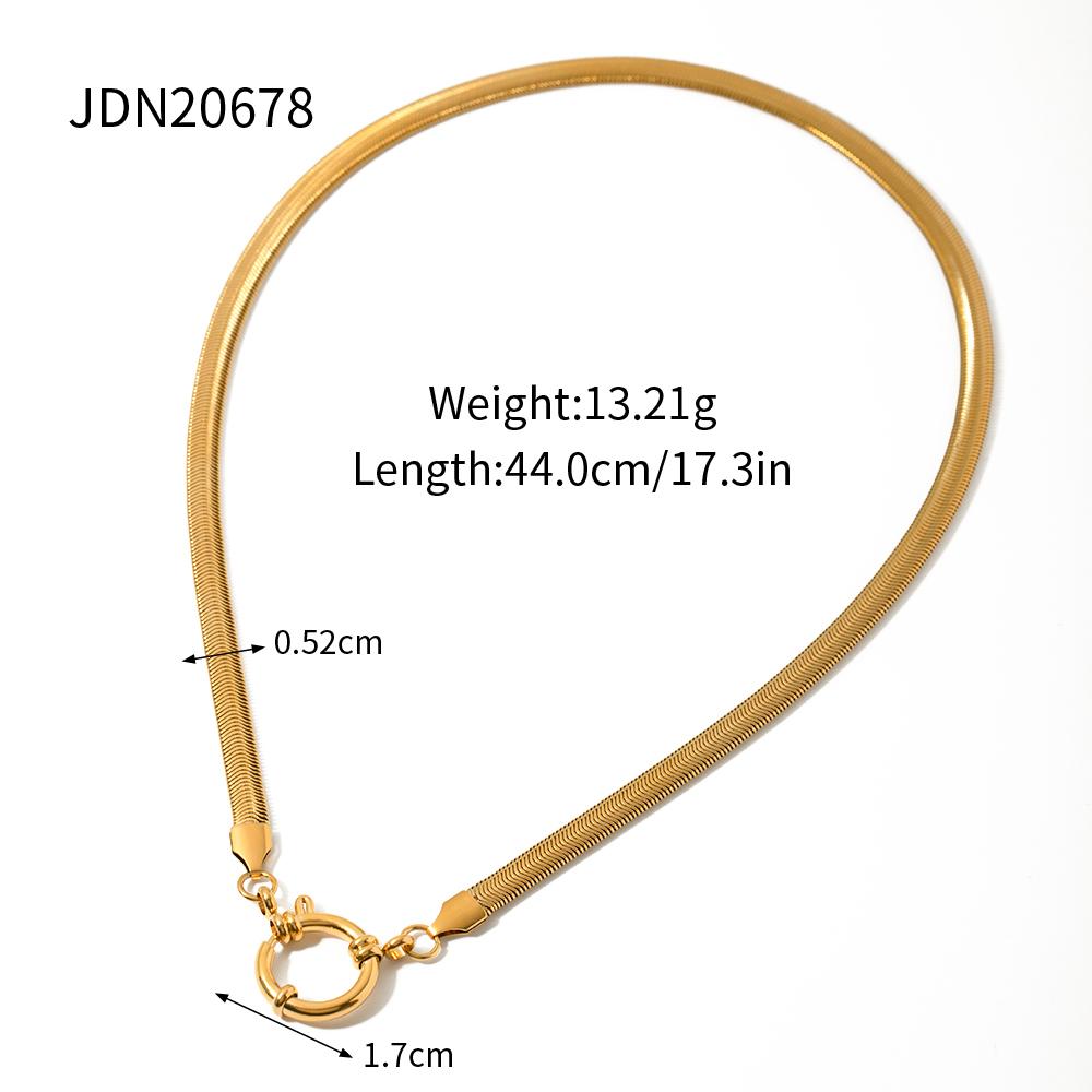 Youthway Minimalist DIY Chain Necklaces Stainless Steel Paper Clip Locking Pendant Necklace Waterproof Women Accessories Gift