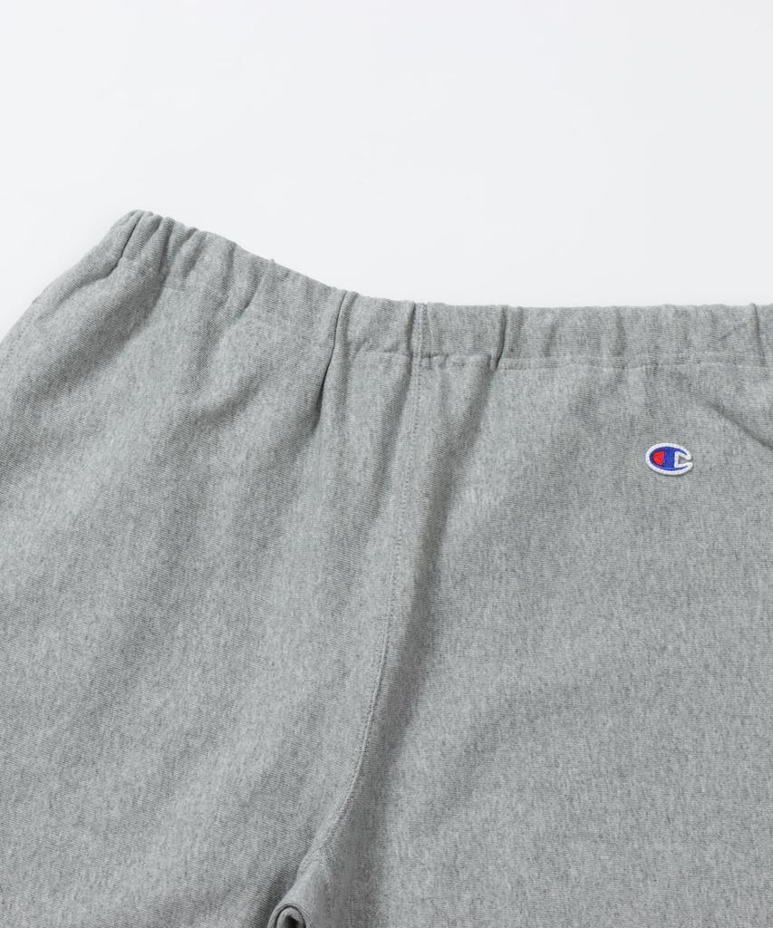 Shorts Cotton Embroidered Ribbed Script Logo Reverse Shorts REVERS Oxford Gray L [Champion] 100% 9.4oz Weave(R) WEAVE(R) C3-P507 Men's