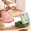 Brotdose Cartoon Obstsalat Bento Box mit Besteck für Kinder Tragbar Student Büroangestellte Lebensmittelbehälter Mikrowellengeeignet