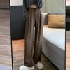 Spring and Autumn Solid Casual Wide Leg Pants Women Fashion Elegant Loose High Waist Trousers Women Straight Slim Fit Fashion Ladies Long Pants 25893