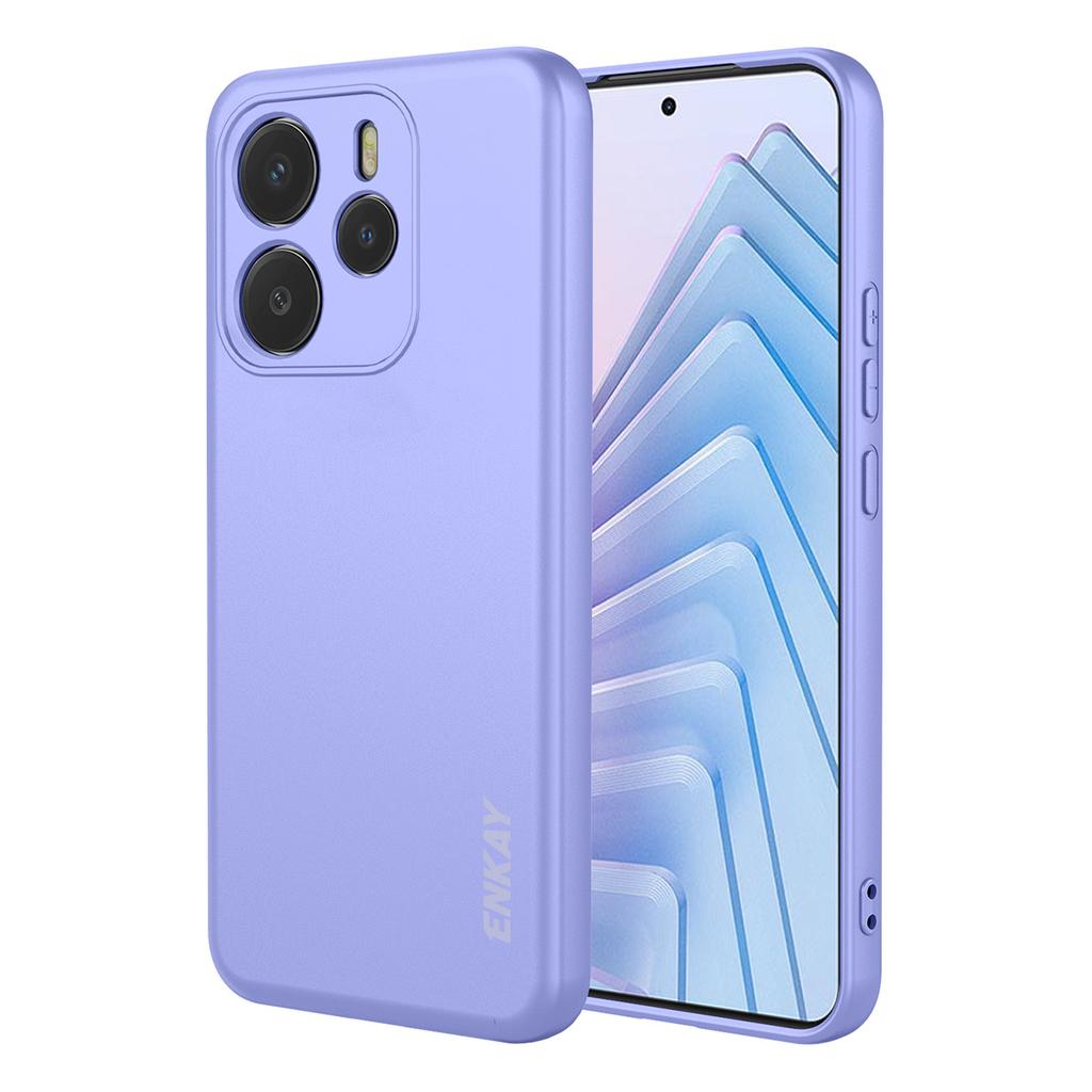 For Xiaomi Redmi Note 14 4G (163.25x76.55x8.16mm) Silicone Case Straight Edge Cell Phone Back Cover