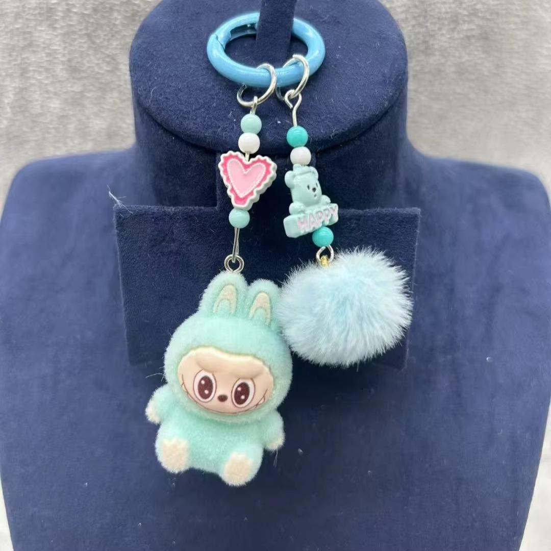 

Новый плюшевый мини-брелок Labubu с изображением аниме-мультфильма, брелок-подвеска Kawaii для мобильного телефона, украшение на рюкзак, автомобильный ключ, аксессуары, подарки style 1