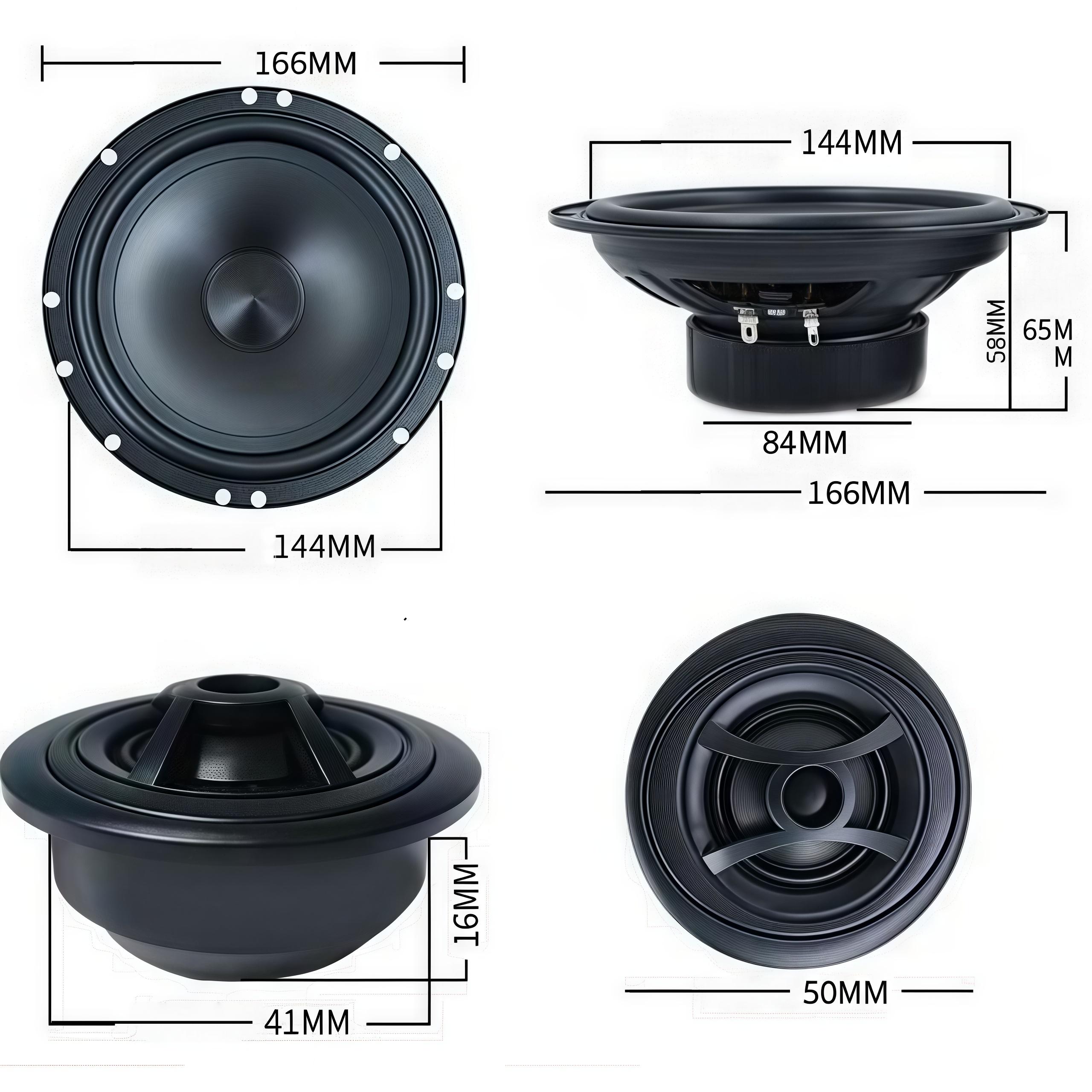 1 Set 6.5 Inch Car Speakers 12V Universal Car Speakers 2-Way MAX 180W Full Range Frequency Automotive Speakers Car Component 6.5Inch