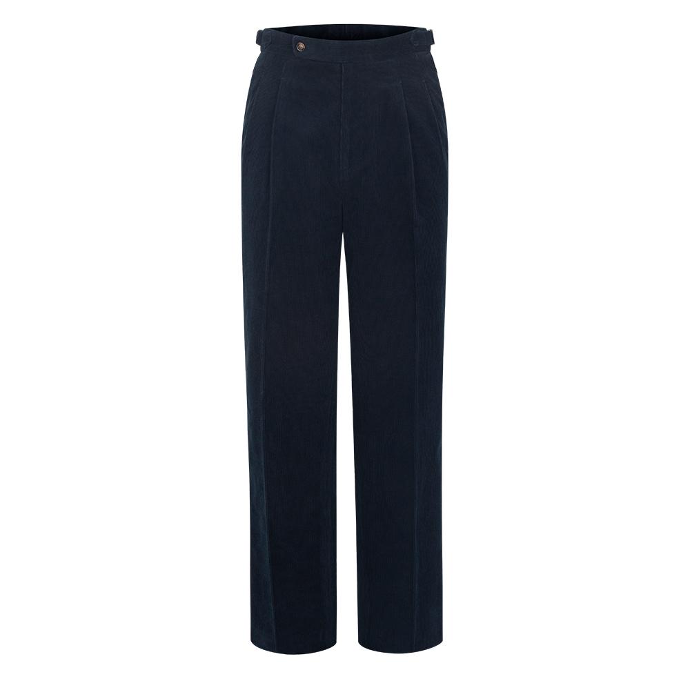 MANNERGRAM Corduroy Two-Pleated Hybrid Pants Navy