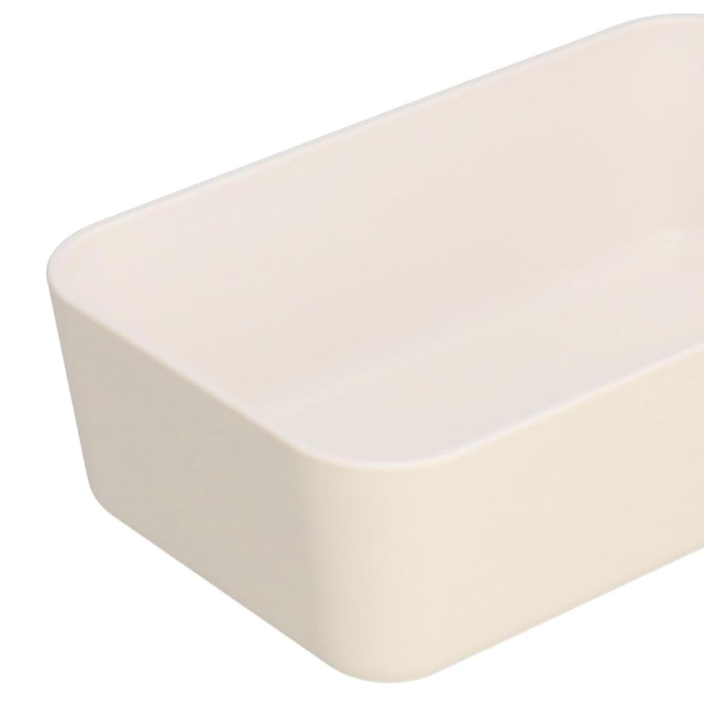 Yamanaka Lacquer Bento Single 600ml Microwave and Dishwasher for Men and IV Made in Box, Tier, Capacity, Safe, Women, "bitie" Simple, (Ivory), Japan,