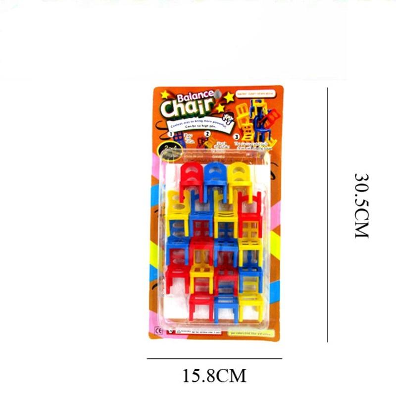 18PCS Chairs Novelty Folding Balance Chair Puzzle Toy Parent-child Interaction Necessary Party Game