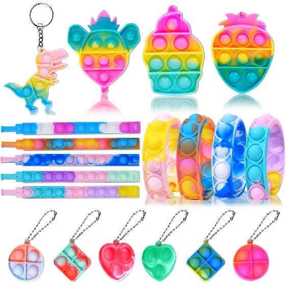 60/120 Pcs Pop Party Favor Toys for Kids, Fidgot Goodie Bag Stuffers, Treasure Box Toys, Pinata Filler, Gifts Classroom Prize