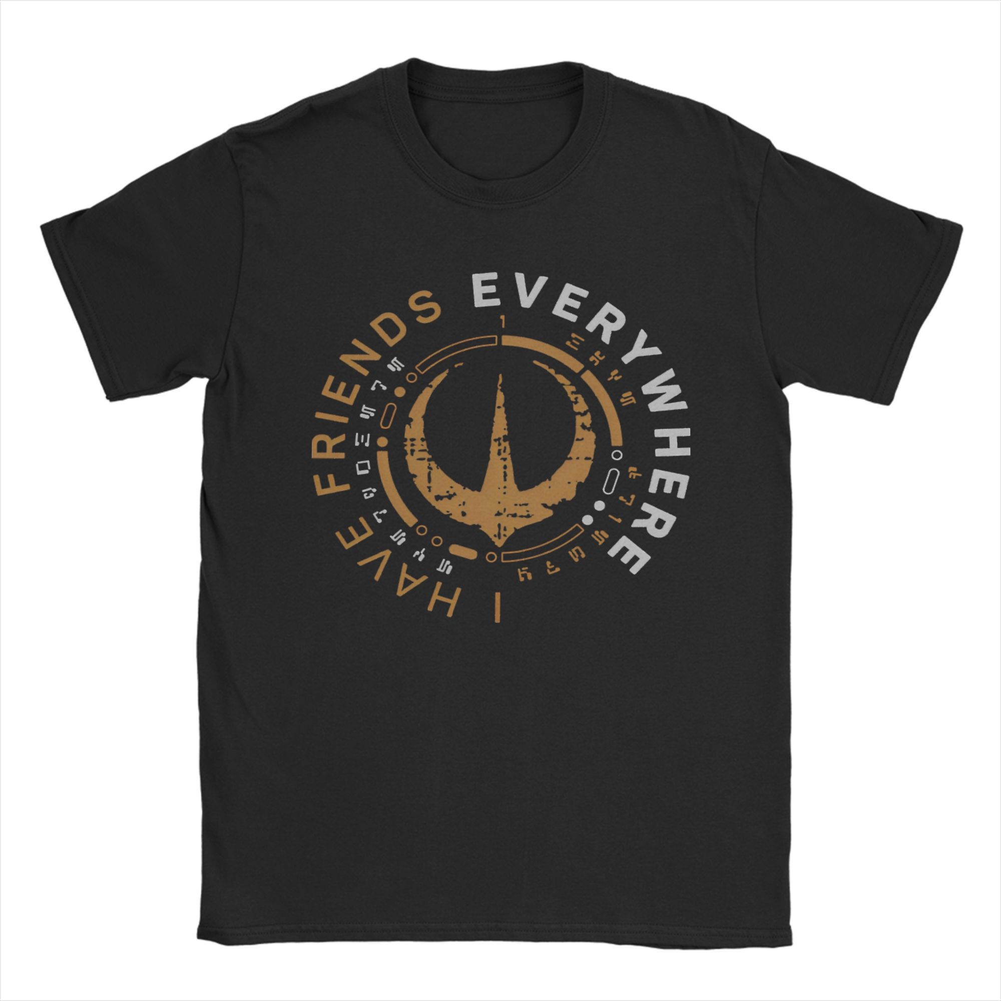 

I Have Friends Everywhere Andor T Shirt Harajuku T-Shirts Short-Sleeved Tops Summer Pure Cotton Crewneck Plus Size Tees 3XL