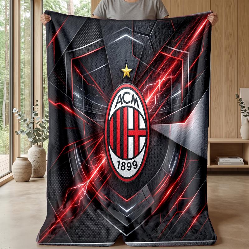 AC Milan Theme blanket Soft Flannel Blanket Plush Throw Blanket Cozy Sofa Bed Blanket for Home Decor