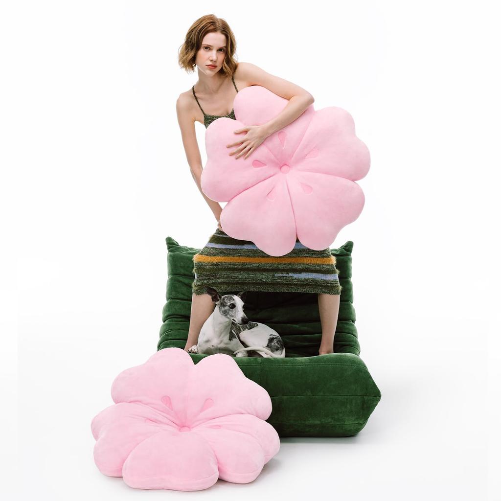 VETRESKA Pet Pet Cherry Blossom Thick Pet Cherry Blossom Pet Sound Cold For Small Pet Washing Machine Diameter 76cm L Bed, Cushion, Shape, Mat, Cute,