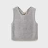 Autumn 2025 Sleeveless Knitted Vest with French-Inspired Bow Detail
