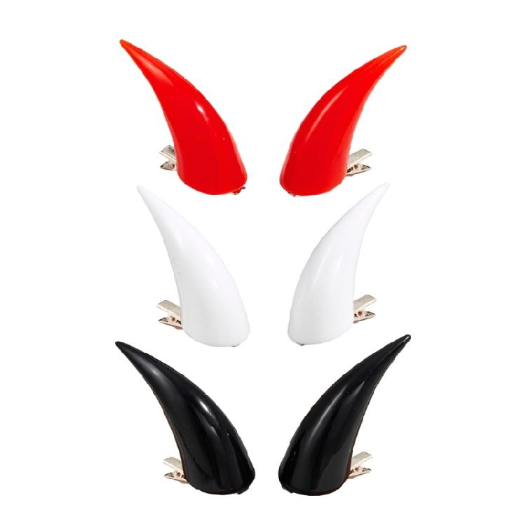 Halloween Devil Horn Hair Clip Party Dressing Up Hair Pin Costume Horn Props