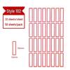 Colored Self-Adhesive Label Stickers for Handwriting, 50 Sheets - Office Use Name & Price Tags