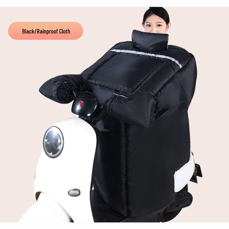 Electric Bicycle Winter Windshield Quilt: Thickened, Warm, Waterproof, Cold-Proof, Plus Velvet.