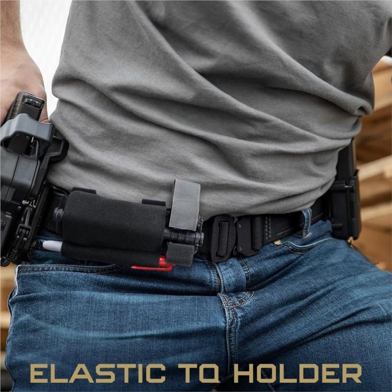 Tactical Tourniquet Holder Quick Release Molle Tourniquet Pouch Elastic TQ Sleeve Pouch For First Aid Emergency Outdoor 1-5PCS