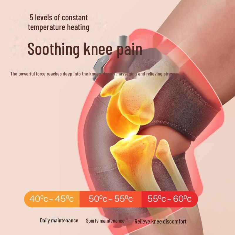 Electric Heated Knee Pad Massager - Self-Heating Therapy for Pain Relief and Warmth In Cold Legs and Joints.