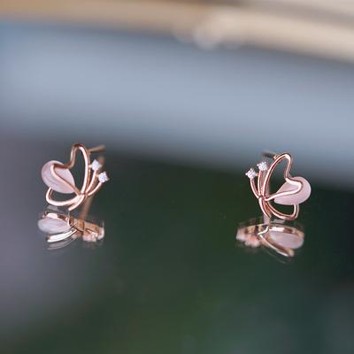 Pure Sweet Butterfly Earrings Temperament Japanese and Korean New Spring and Summer Style Trendy Personality